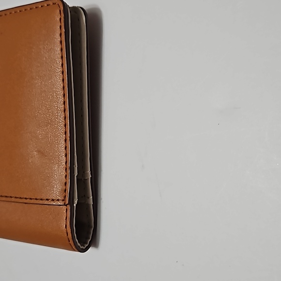 Stella & Dot Brown Checkbook Charge Card Coin Wallet #P-19 - Picture 12 of 14